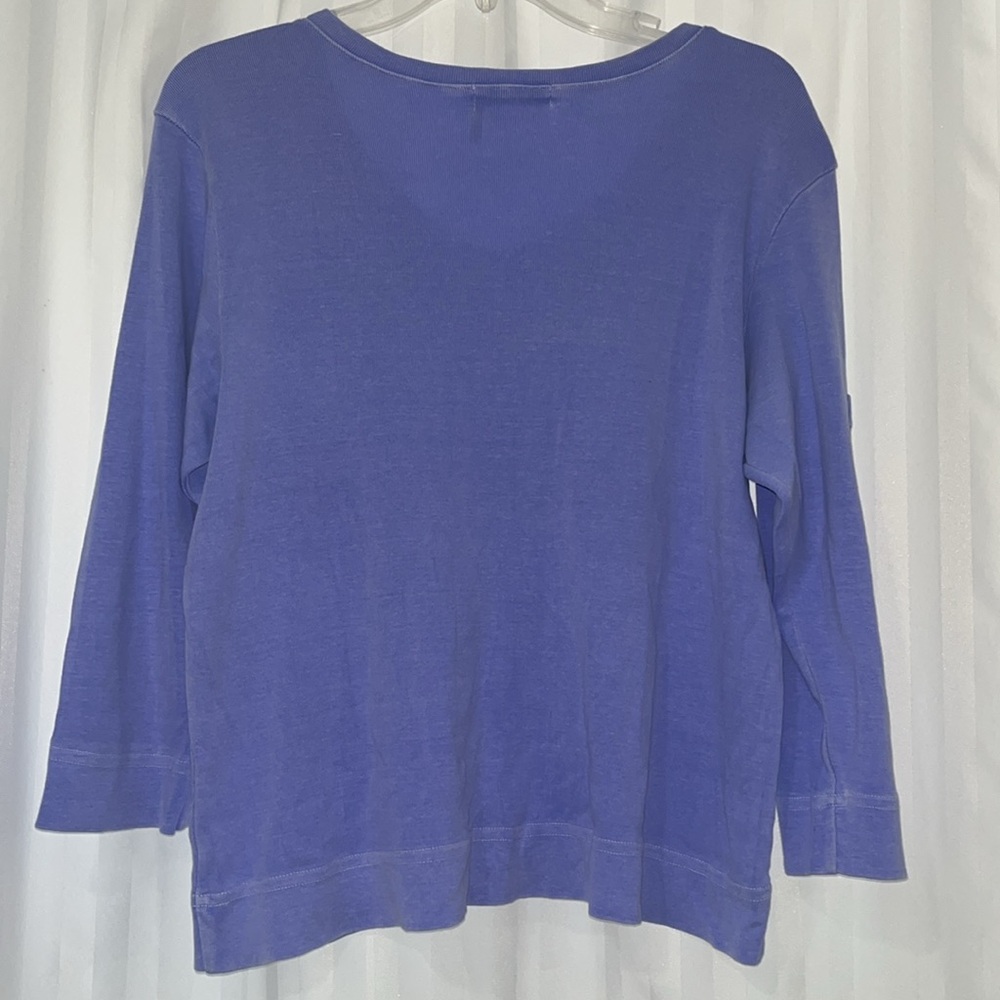 Fresh Produce Women's Washed Purple/Blue Cotton Long Sleeve Tee - Picture 5 of 5